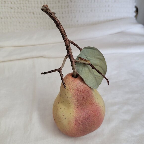 Faux Fake Fruit artificial silk Pears LOT home staging Decor Lot of 7 BUNDLE - Picture 5 of 5
